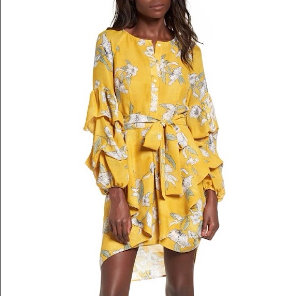 NWOT J.O.A.🖤 Chriselle x J.O.A. Tiered Sleeve Dress - Picture 4 of 5